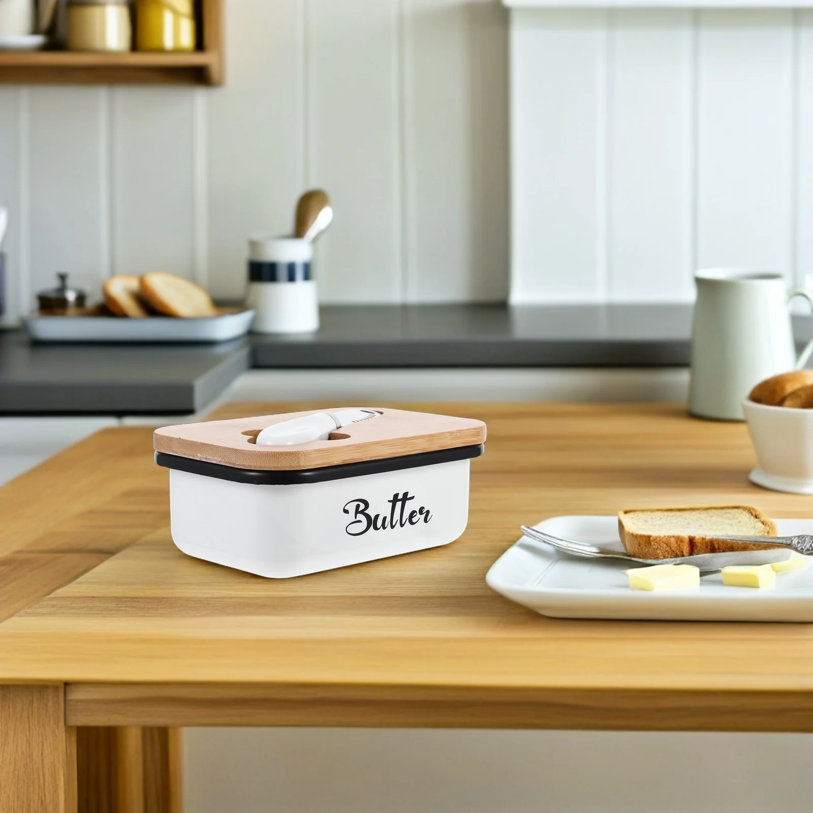 

Metal Butter Dish Kitchen Airtight Lid Vintage Butter Tray Farmhouse Storage Container Cheese Holder Cream Cheese Holder