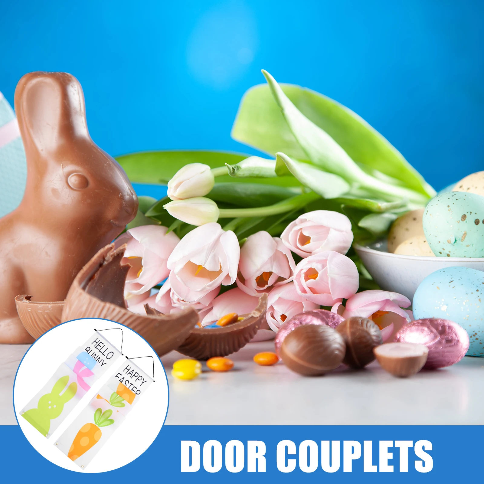 

Easter Door Banner Decorations Hanging Polyester Party Porch Signs Home Decoration Doorway Window Arch Festive Atmosphere Good