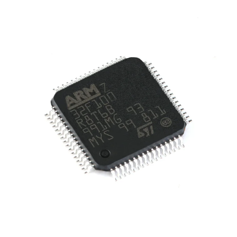 Original genuine STM32F100R8T6B LQFP-64 ARM Cortex-M3 32-bit microcontroller MC