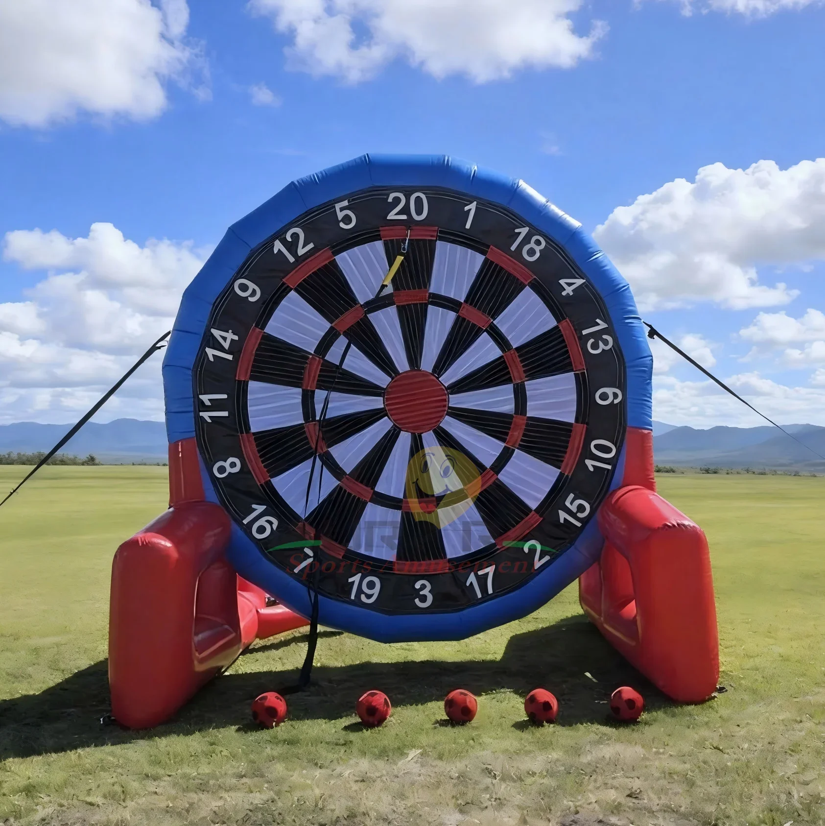 Inflatable Football Dartboard Shooting Target Outdoor Mobile Soccer Ball Training Shooting Target