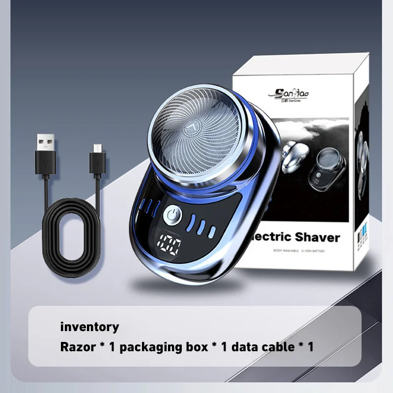 USB recarregável barbeador elétrico para homens e senhoras, lâmina impermeável, portátil, destacável, barba e corpo aparador de pêlos, viagem, novo