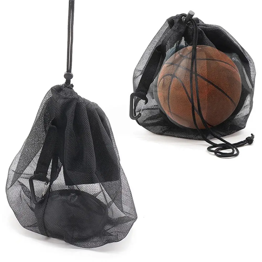 

Adjustable Basketball Single Bag Drawstring Portable Mesh Shoulder Bag Multifunctional Durable Travel Storage Bag Teenage Boys