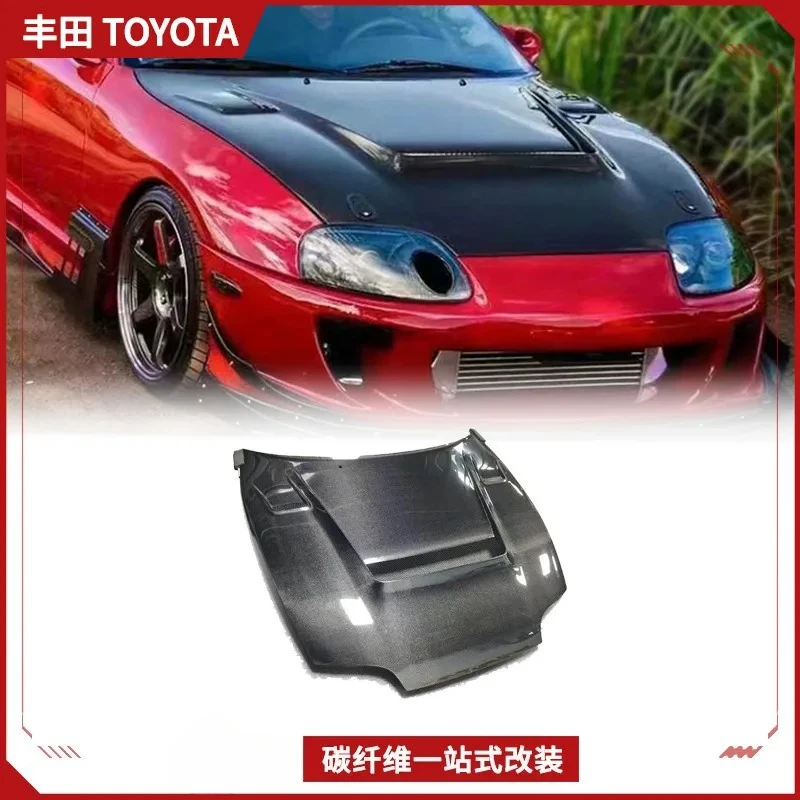 

Suitable for Toyota Supra MK4 A80 Carbon Fiber Varis Cover Open Hole Cooling Hood Retrofit