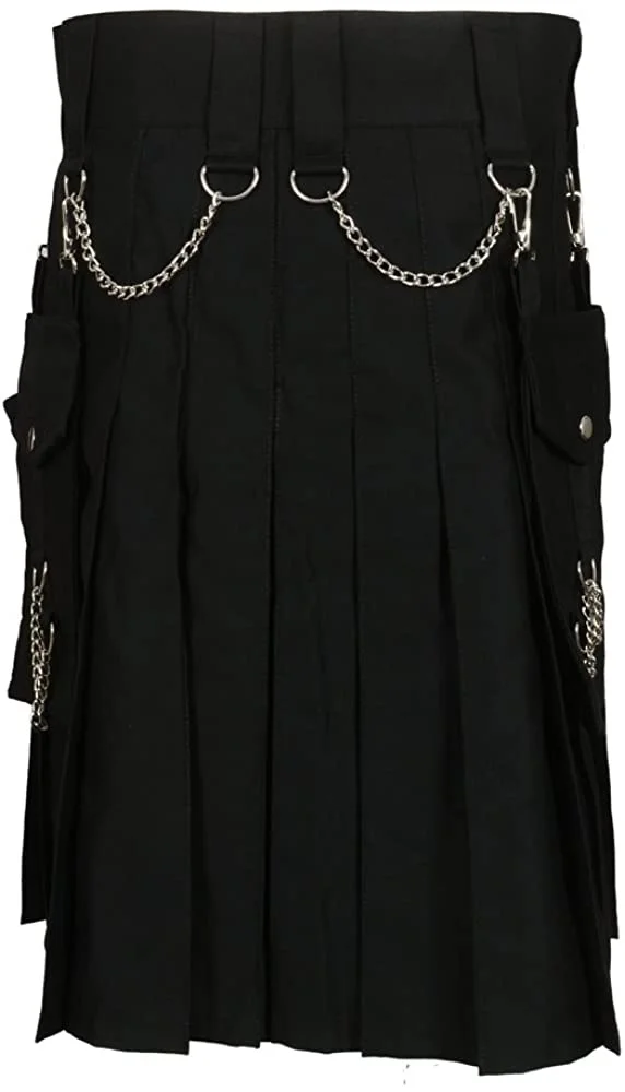 Vestido de Festival escocés para hombre, Kilt tradicional Steampunk, falda informal de moda con cremallera de Color sólido Retro