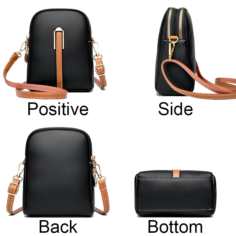 2023 New Women Genuine Leather Handbag Female Tote Purse High Quality Solid Color Cow Leather Shoulder Crossbody Bags For Women