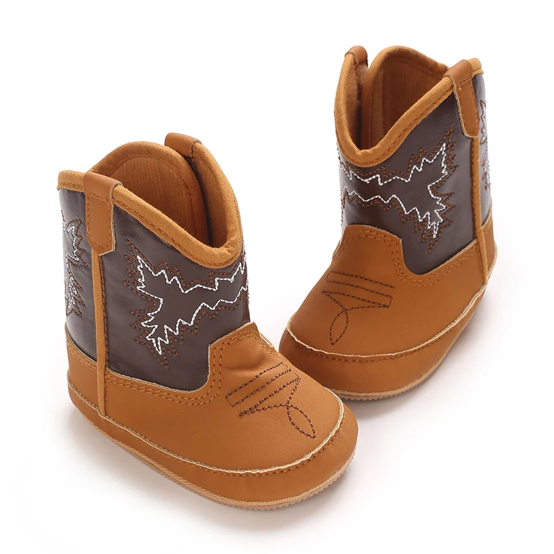 Modische und beliebte Gummischuhe für Babys, Western-Denim-Mittelsohlenstiefel, warme und rutschfeste Freizeitschuhe für Herbst und Winter – Detail 8