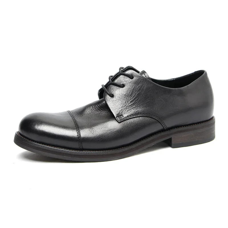 

Vintage Men's Dress Shoes Genuine Leather Brogue Shoes Fashion Breathable Business Formal Oxfords Sapato Social Masculino Couro