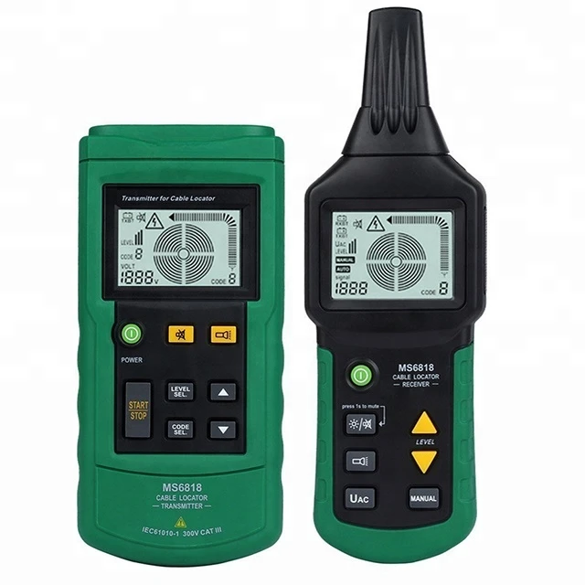 Mastech MS6818 Cable Fault Locator Metal Pipe Locator Detector Tester Meter AC/DC 12~400V