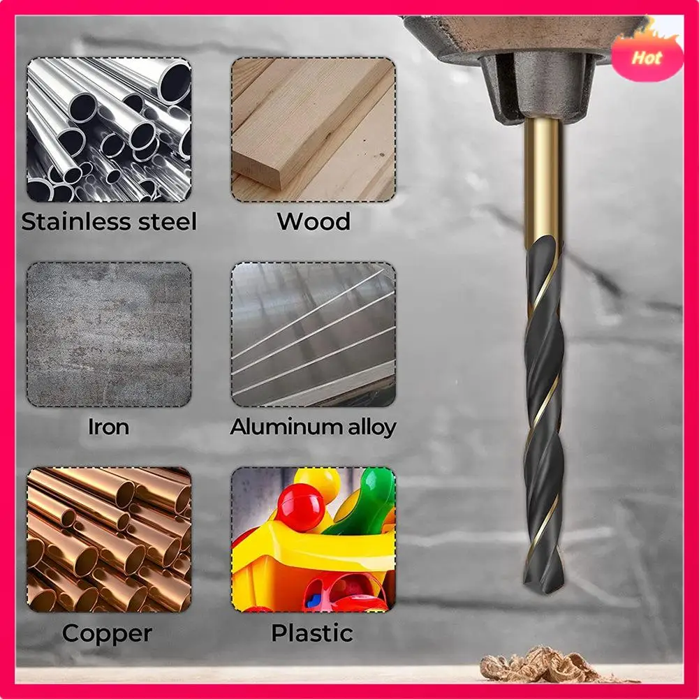 

99 шт. спиральное сверло из быстрорежущей стали 1,5–10 мм, аксессуары для электроинструментов, используемое для обработки дерева и металла