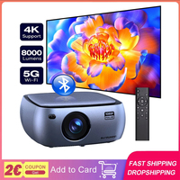 SUREWHEEL K10 Projector Native 1080P 4K Support 200inch 5G WiFi & Bluetooth 5.0 12000 Lumens Zoom Function Keystone Correction