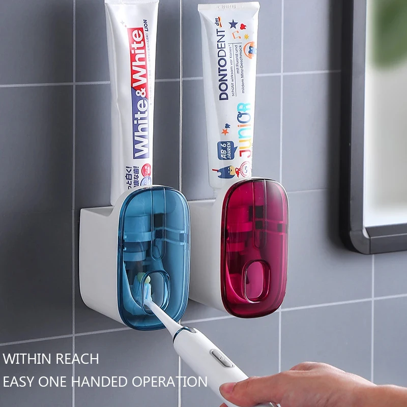 Non Punching And Squeezing Toothpaste Dispenser Fully SAutomatic Household Wall Mounted Toothpaste Dispenser Lazy God Tool Bat