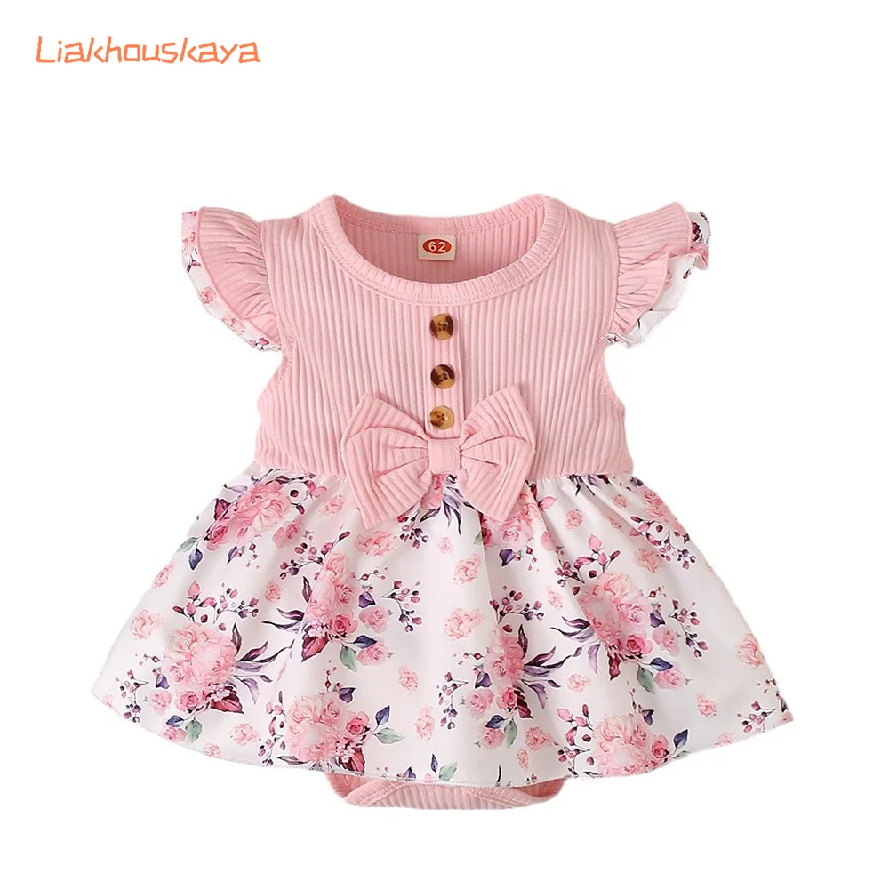 2026 New Arrival Baby Girls Dress 0-2 Years Sleeveless Floral Print Sundress Toddler Girls Summer Clothes INS Style Hot Sale