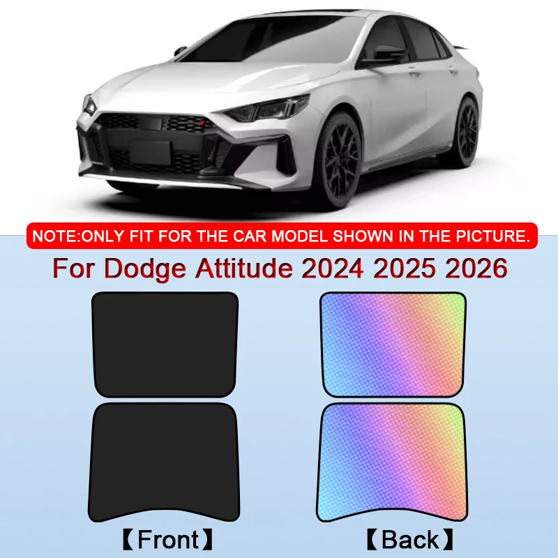 

For Dodge Attitude 2024 2025 2026 Colorful Ice Crystal Car Roof Sunshade Car Clip-on Sunroof Skylight Blind Shading Cover