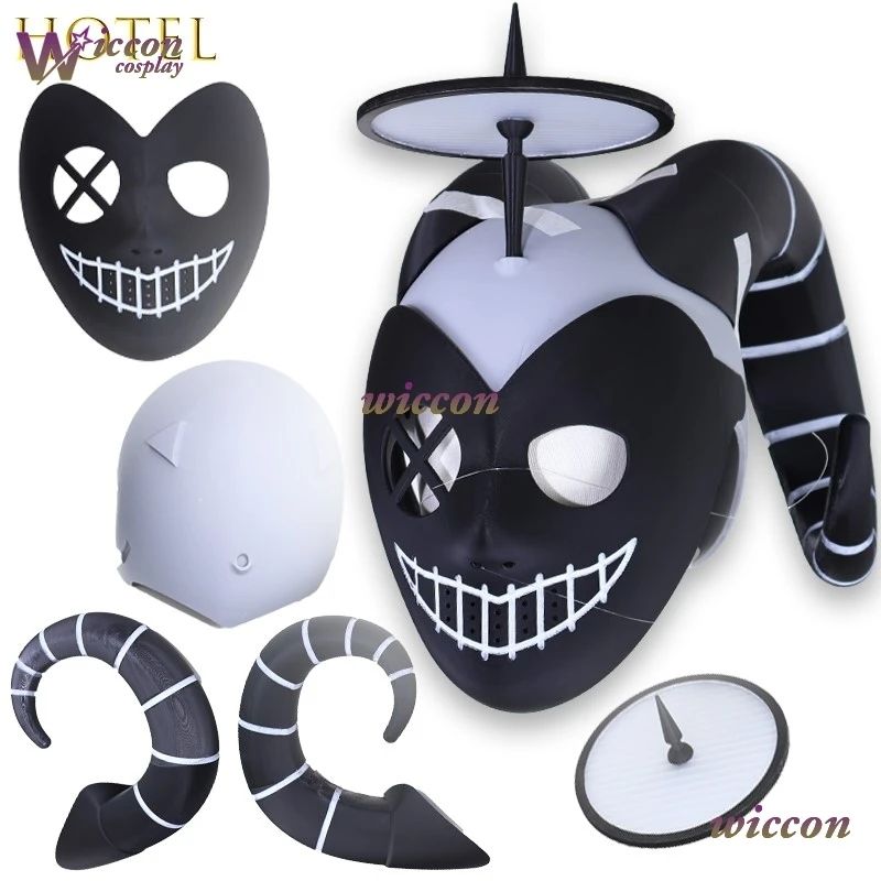 Moe Anime hotel Lute Angel Cosplay Costume 3D Hard Mask Hotel Halloween Christmas Party Roleplay Props Polylactic Acid
