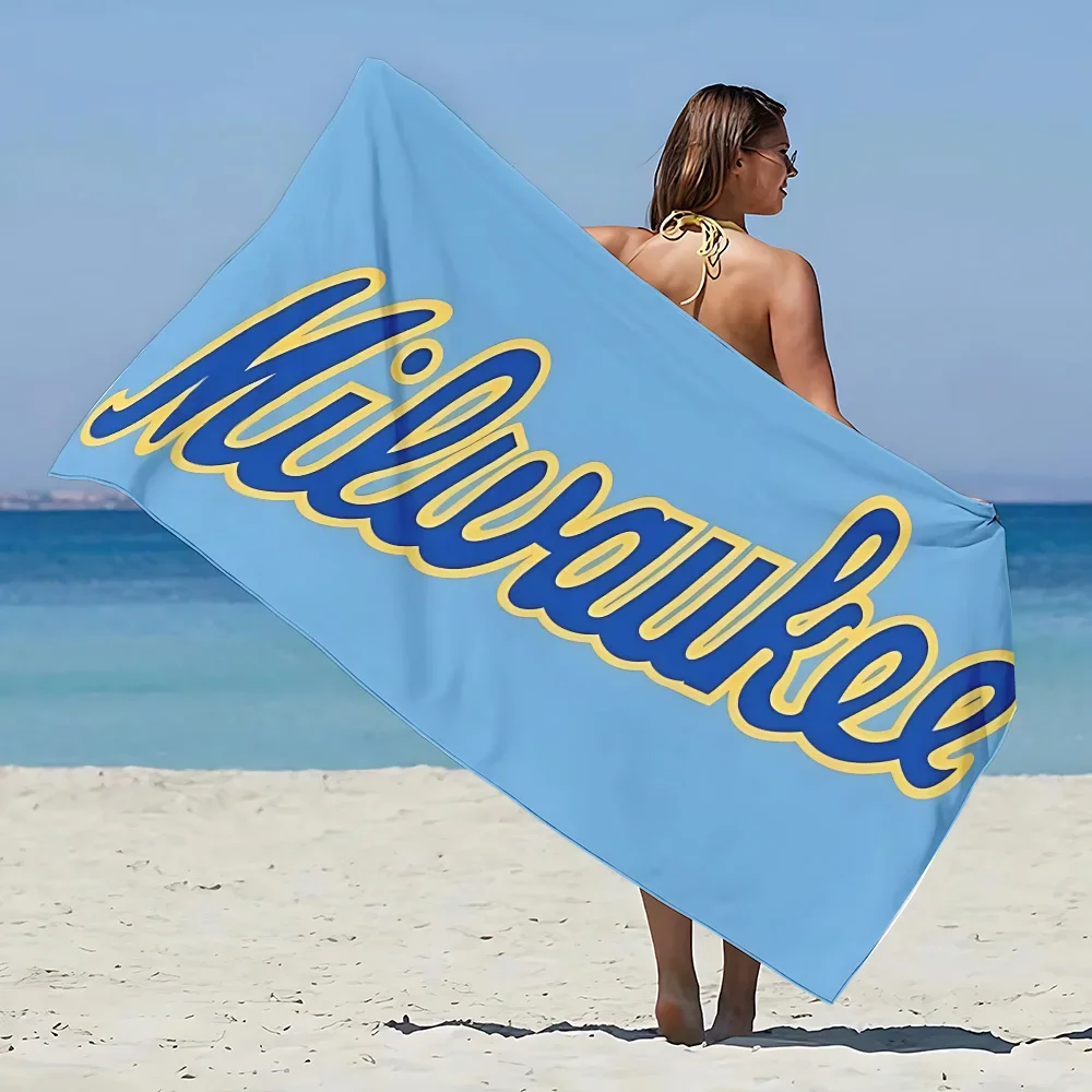 Milwaukees Beach Towel Microfiber Sand Free Quick Dry Soft Sandproof Pool Towels Gift for Women Travel Gym Shower Camping