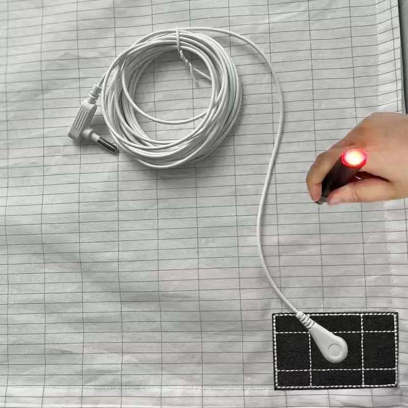 Sábana Plana con 10% de Fibra de Plata, con Cable de Conexión a Tierra, Conductiva, Antiestática, Protección para la Salud, Alivia el Estrés