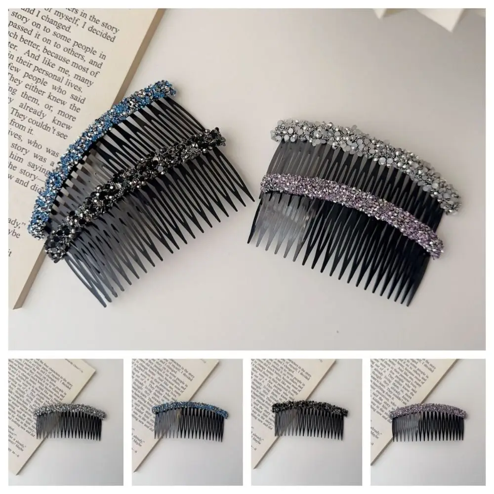 Korean Rhinestone Comb Hair Clip Broken Hair Artifact Shiny Invisible Hair Styling Accessory Teeth Headwear Girls