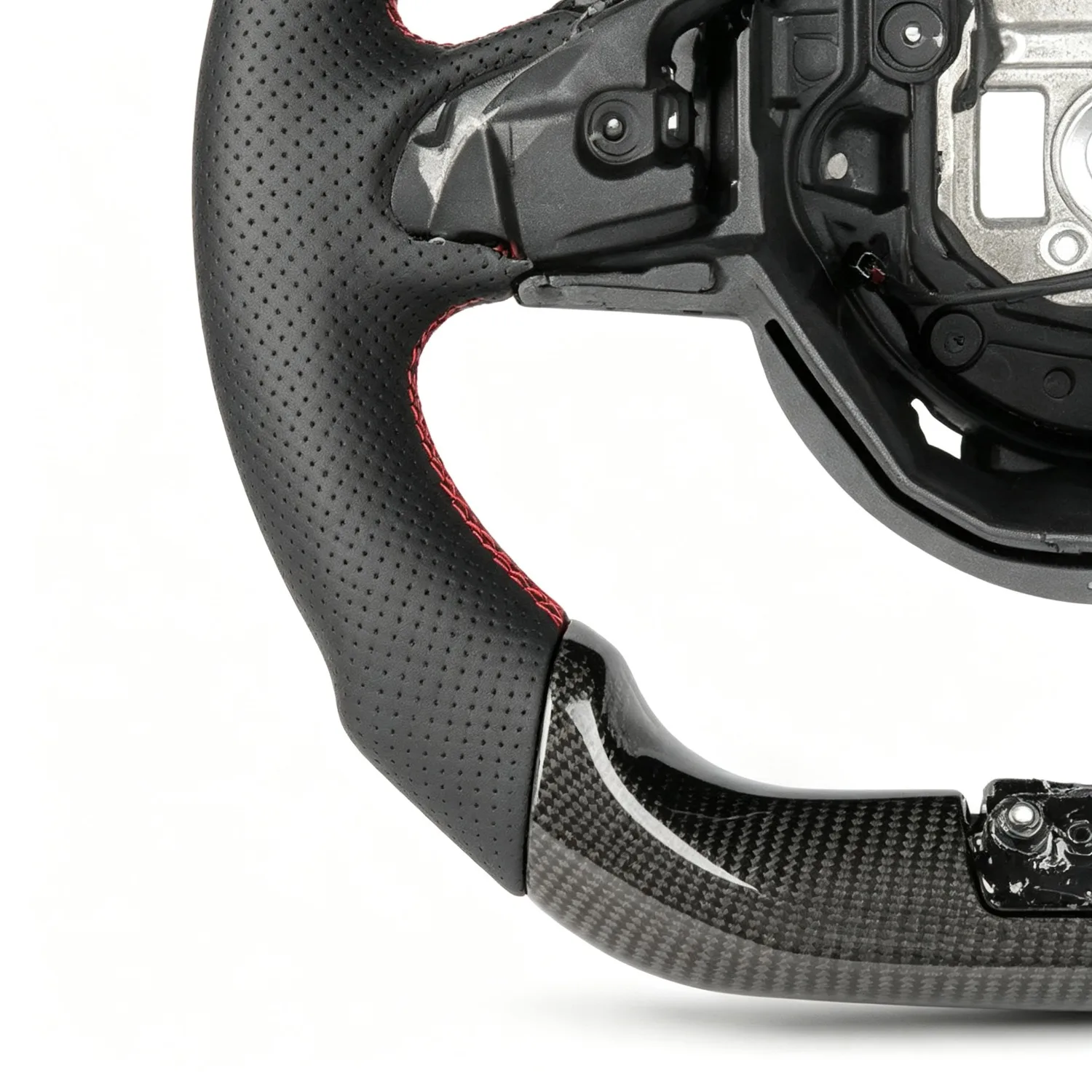 Fit For Mercedes-Benz C-Class W205 E-Class W213 GLC X253 CLA C117 GLA X156 A-Class W176 AMG Style Flat Bottom Carbon Fiber Steering Wheel Sport Racing Car Interior Accessories