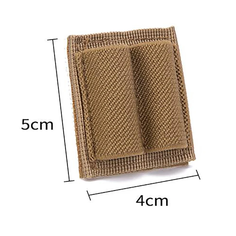 Tactical 2 Rounds Shell Holder Patch Hook Loop 5x4cm Ammo Carrier for Vest Belt Backpack Hunting Shooting Outdoor Airsoft Gear