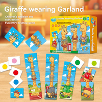 2025 New Matching Toys Giraffe with Garland Math Games Color Counting Sorting Fine Motor Toys Preschool Educational Learning Gam