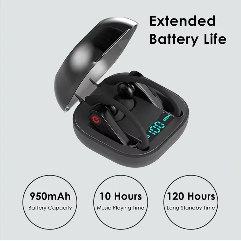 Professional Gaming wireless 5.0 TWS Earbud Phone Wireless  Headset Case Sillicon Earhook for iPhone, Android Cellphone image 6