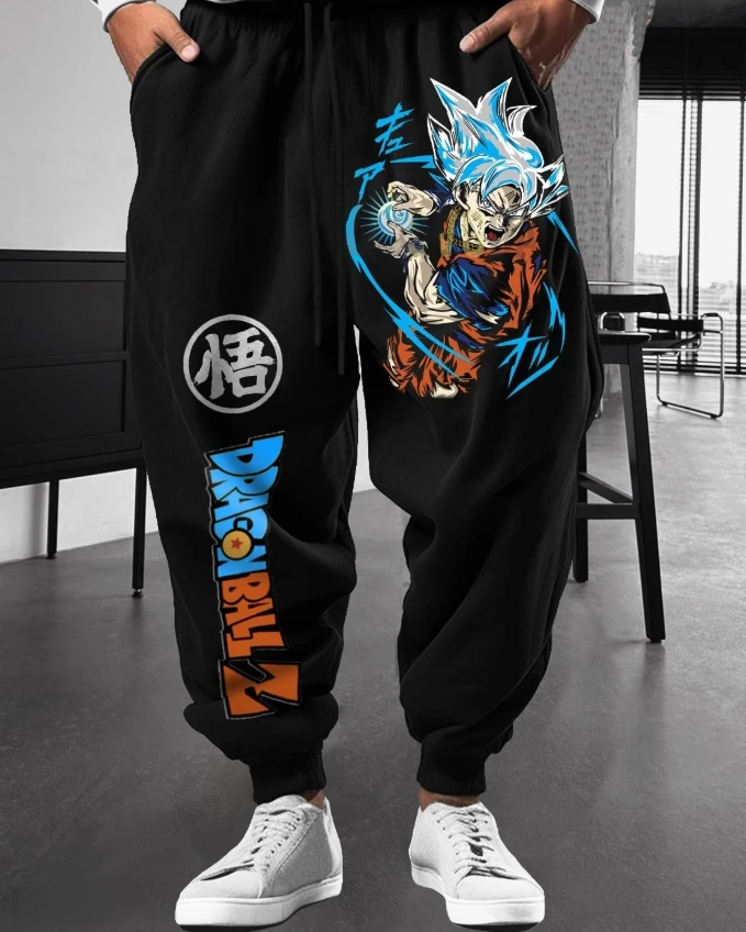 

Мужские свободные повседневные брюки Dragon Ball, уличная одежда с принтом аниме, летние хлопковые беговые брюки, лето 2021, повседневные