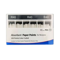 Tandheelkundige Wederzijdse Absorberend Papier Punten R25 R40 R50 Gutta Papier Punt Fit Te Reciproc Blauw Bestand Dental Wortelkanaalbehandeling Obturation