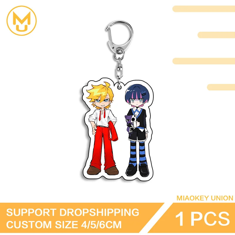 Panty Stocking Adorable Double Sided Acrylic Keyring Customizable Eye Catching Simulated Versatile Simple Daily Accessory