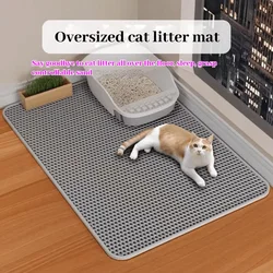 Double-layer Cat Litter Mat Nonslip Waterproof Cat Mat Pet Clean Litter Mat Cat Toilet Mat Pet Clean Litter Box Mat