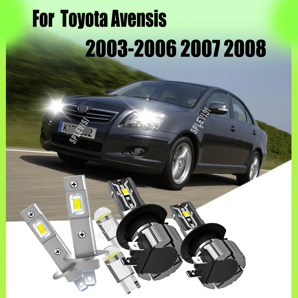 

H1 448 H7 LED Headlight Maid Dipped Beam Bulb Light Conversion Mini Size 1:1 For Toyota Avensis 2003 2004 2005 2006 2007 2008