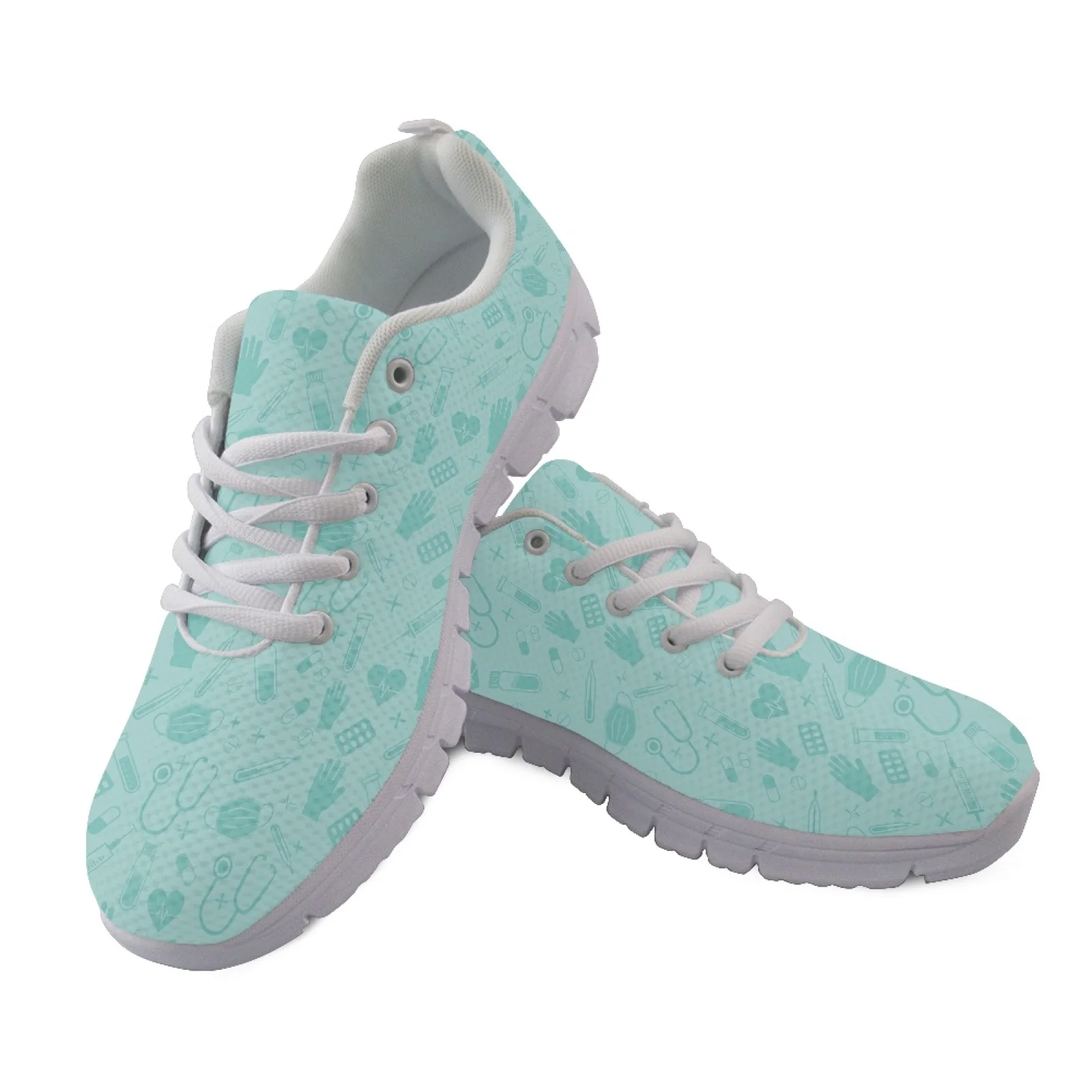 Coloranimal Cartoon Medical Cat Women Running Walking Shoes Breathable Lightweight Men's Walking Sneakers for Hunting