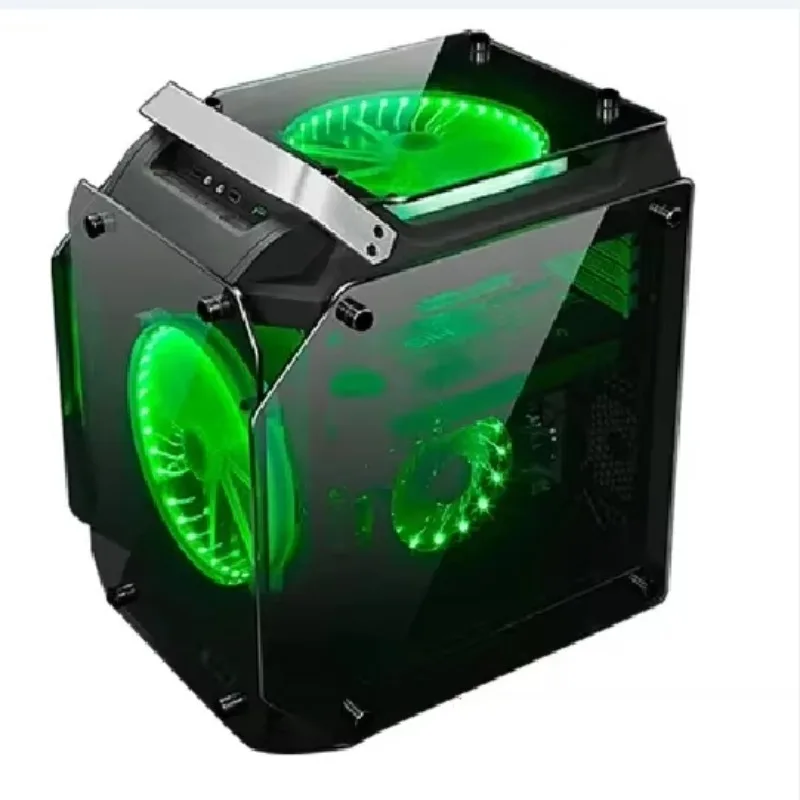 New Style Gaming Case Desktop CPU Server Cabinet Compute Mid Tower ATX MATX Gamer PC Chassis With 20cm RGB Fan