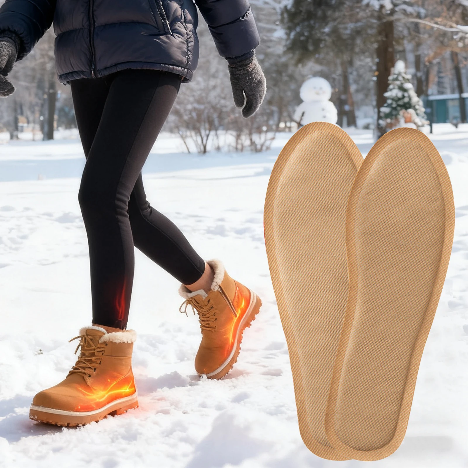 

10 Pairs Insole Foot Warmers Continuous Heat Toe Warmers Odorless Air Activated Warmers for Hunting and Outdoor Sports