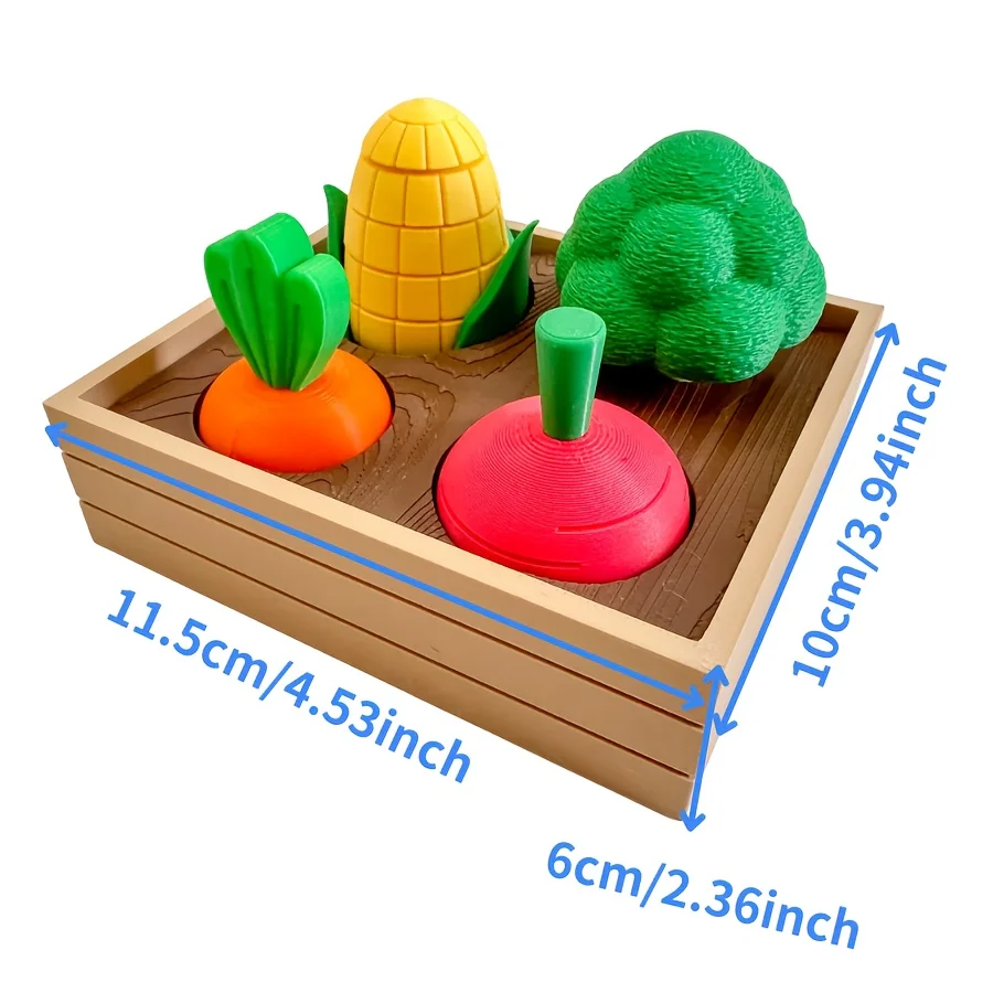 

3D Printed Carrot Stress Relief Toy, Trendy Desk Decor for Home Office
