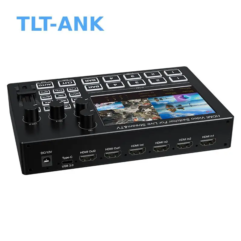 Fotografia 5: Monitor de 5 Polegadas com HDMI 1080P/60Hz, Switcher Tipo-C 3.0 e Placa de Captura de Áudio Multicanal para Acessórios de Vídeo