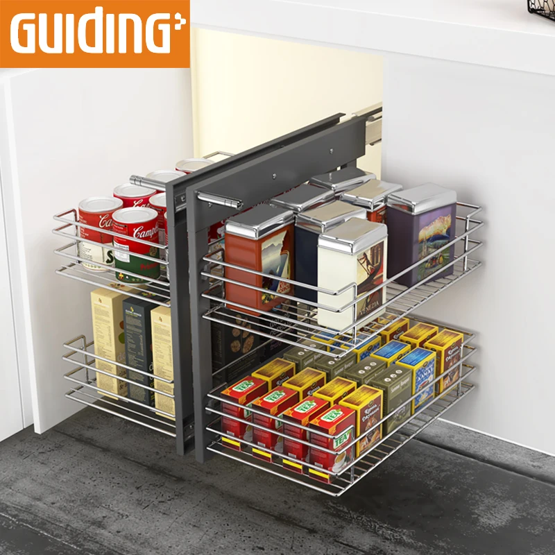 Kitchen Storage Furniture Drawers Soft Closing Monster Basket Magic Corner Kitchen Corner Cabinet