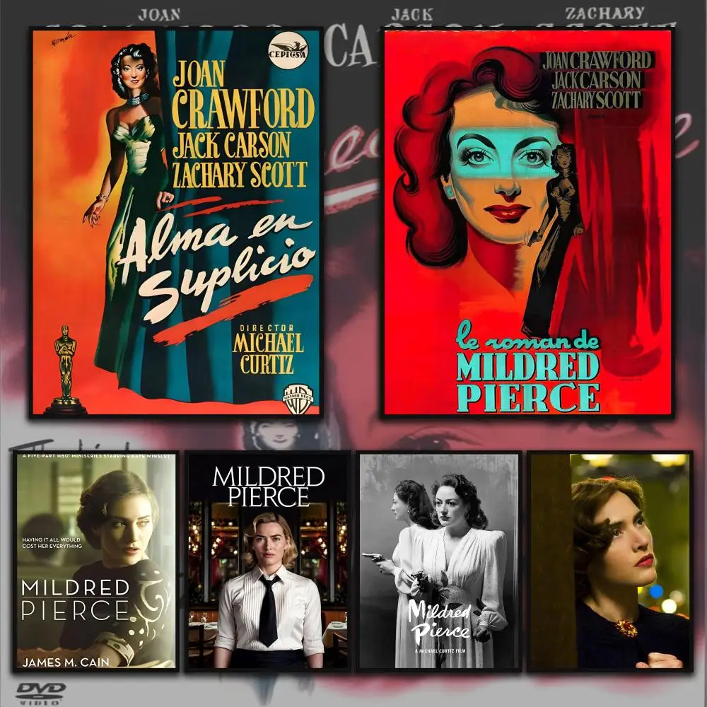 Classic Movie M-Mildred Pierce Poster Wall Art Prints for Bedroom Living Room Office Home Decoration Hanging Artwork Gift