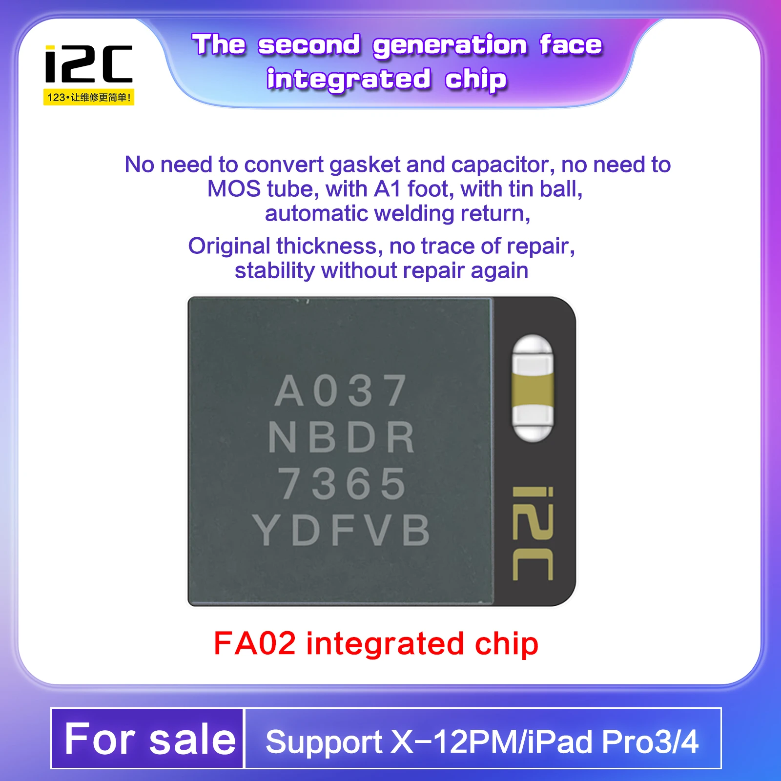 

i2C Integrated Face Chip for Phone Model X-12 Pro Max iPad Pro 3 / 4 Use for Device MC14 i6S 10pcs/pack