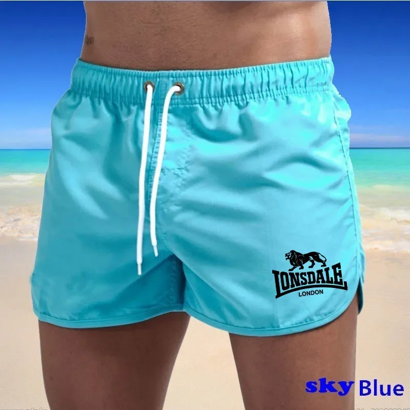 Hot selling summer beach shorts for men, printed sports running pants, shorts, swimwear, quick drying surfing shorts, swimwear