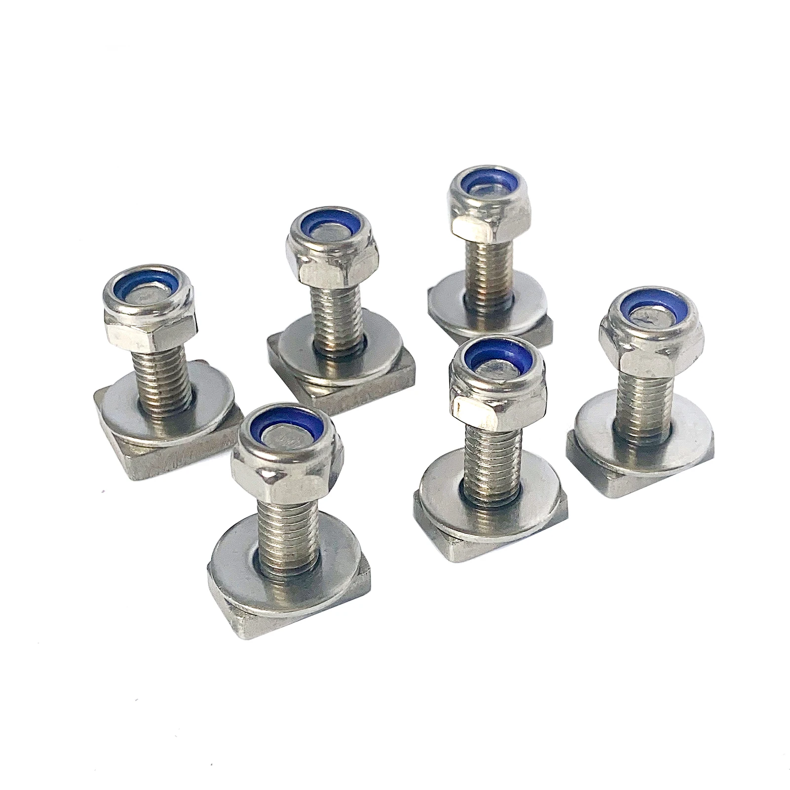 

6pack/lot T Slot Bolts For Roof Rack W/Locknut Stainless Steel M8 T Bolts With 27mm Threaded