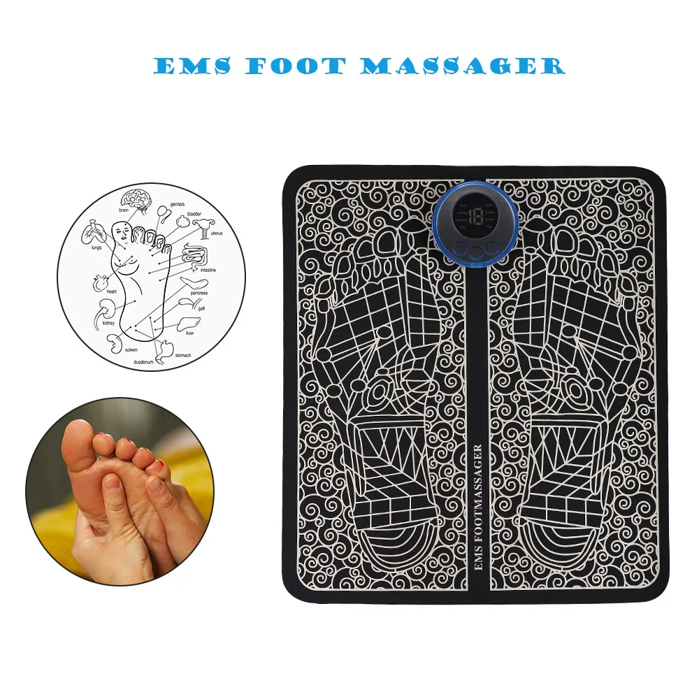 

EMS Electric Foot Massager Pad Портативный массажер для ног для домашнего использования Improve Blood Circulation Relief Pain Relax Feet