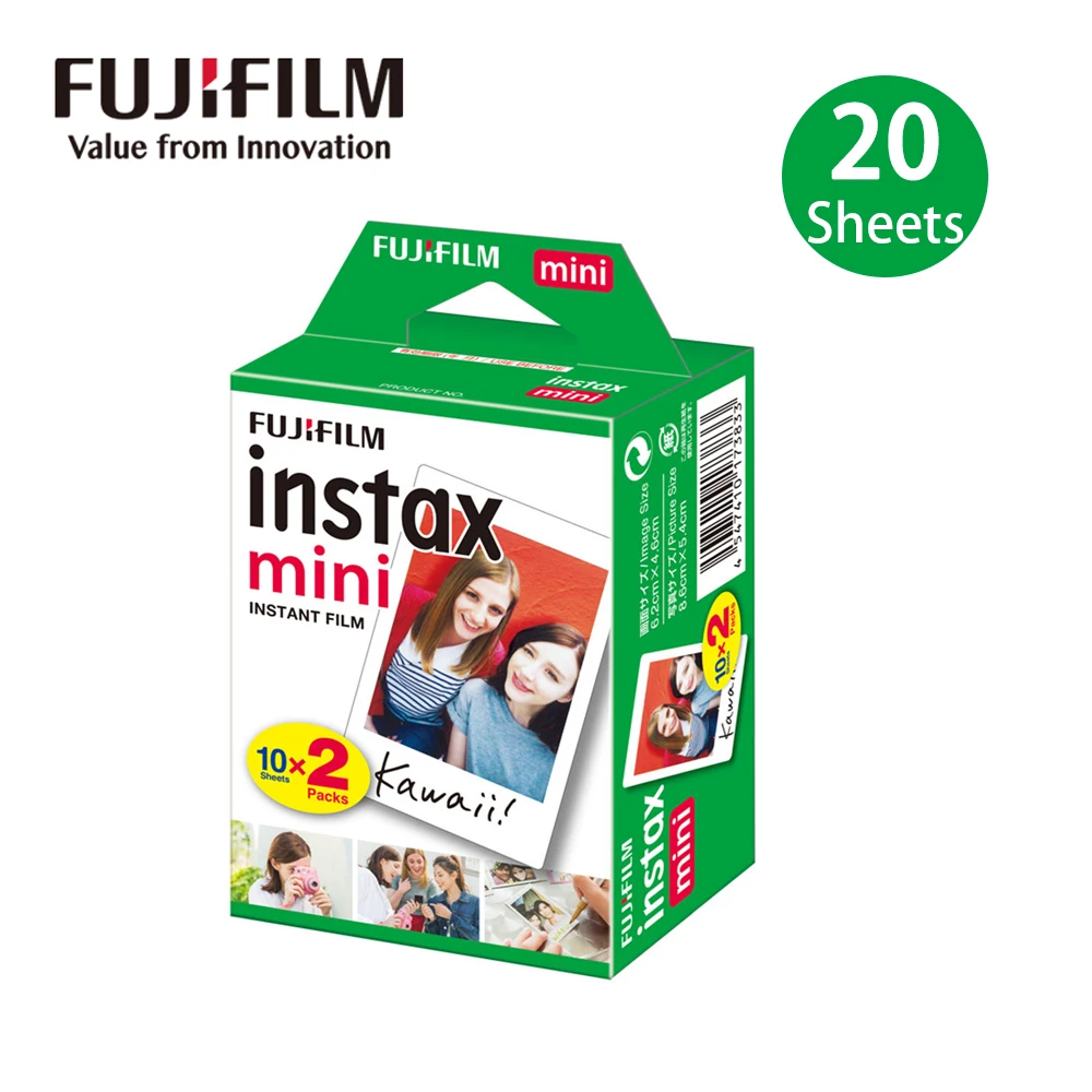 FUJIFILM Instax Mini EVO pellicola istantanea fotocamera retrò nera con 20/40 fogli opzionali Fuji Mini Instax Film Photo Paper