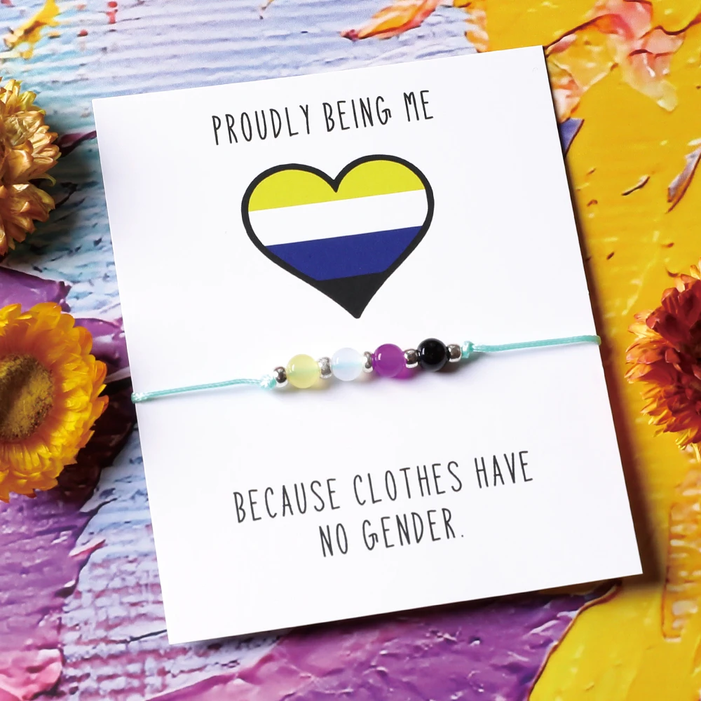 فخر الرغبات سوار أصفر أبيض أرجواني أسود 4 ألوان غير ثنائي سوار غير ثنائي مجوهرات النساء الرجال الحب هو الحب سوار #6