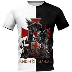 Summer T-Shirts Knights Templar 3D Print Streetwear Men Women Fashion Oversized Short Sleeve T Shirt Male Tees Tops Man Clothing