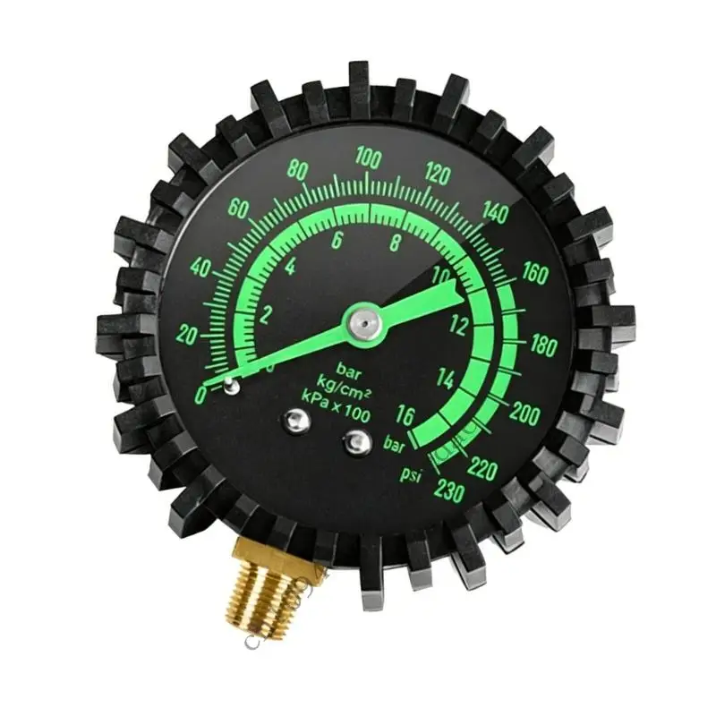 Reliable Glow Tire Gauge With Premium Copper Material For Precise Measurements On Road Multipurpose Gauge 