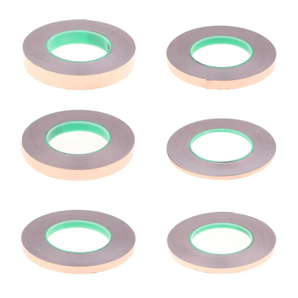 50-sided Conductive EMI Shielding Copper Tape for Guitars Crafts Electrical Repairs - 5mm,8mm,10mm,12mm,15mm,20mm