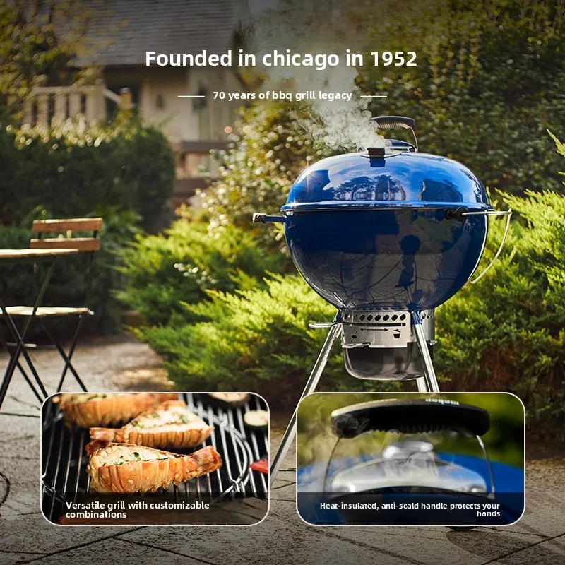 Weber Weber kettle BBQ Grill Home Smoked American Round Apple Stove Outdoor Patio Charcoal Stove