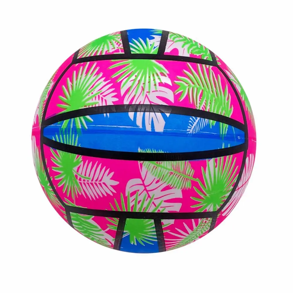 Fluorescence Children  Toys Parent Child Sports Indoor And Outdoor Sports Rubber Inflatable Beach Ball Rainbow Volleyball