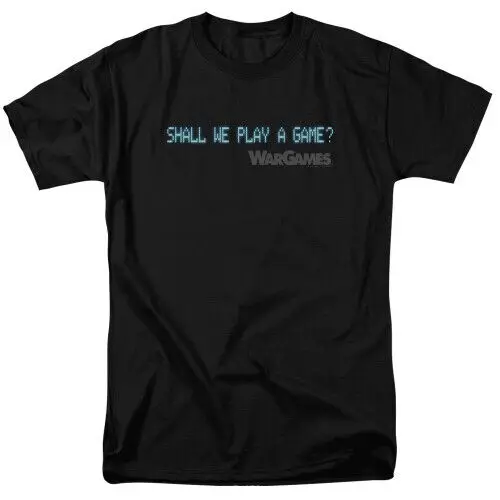 WarGames Shall We S Adult 18 1 T Shirt Black