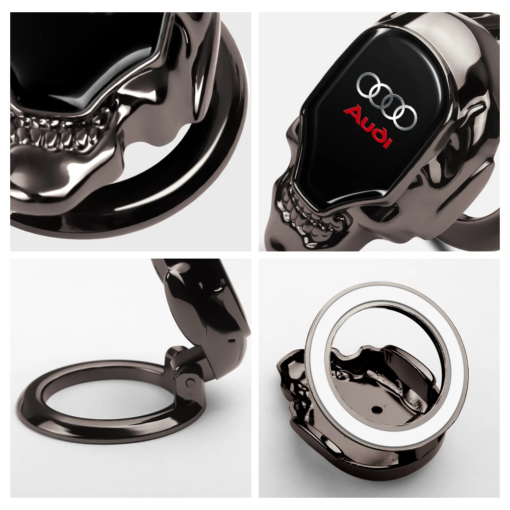 For Audi Sline RS A6 Q3 A3 B5 B9 Q7 8V A5 A4 C6 C5 Q5 S Metal Car One-touch Engine Start Stop Button Protective Cover ​Sticker view 5